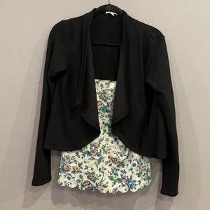 Anthropologie Bordeaux black cardigan size xsmall